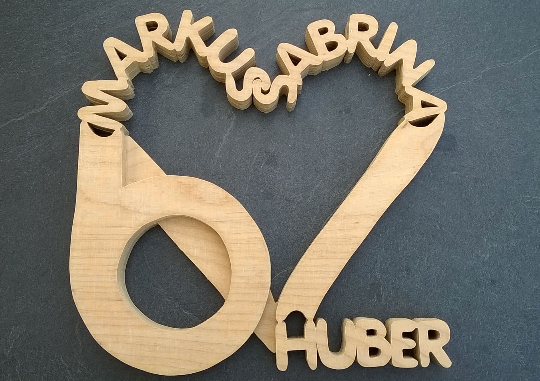 Hochzeit Herz Holz