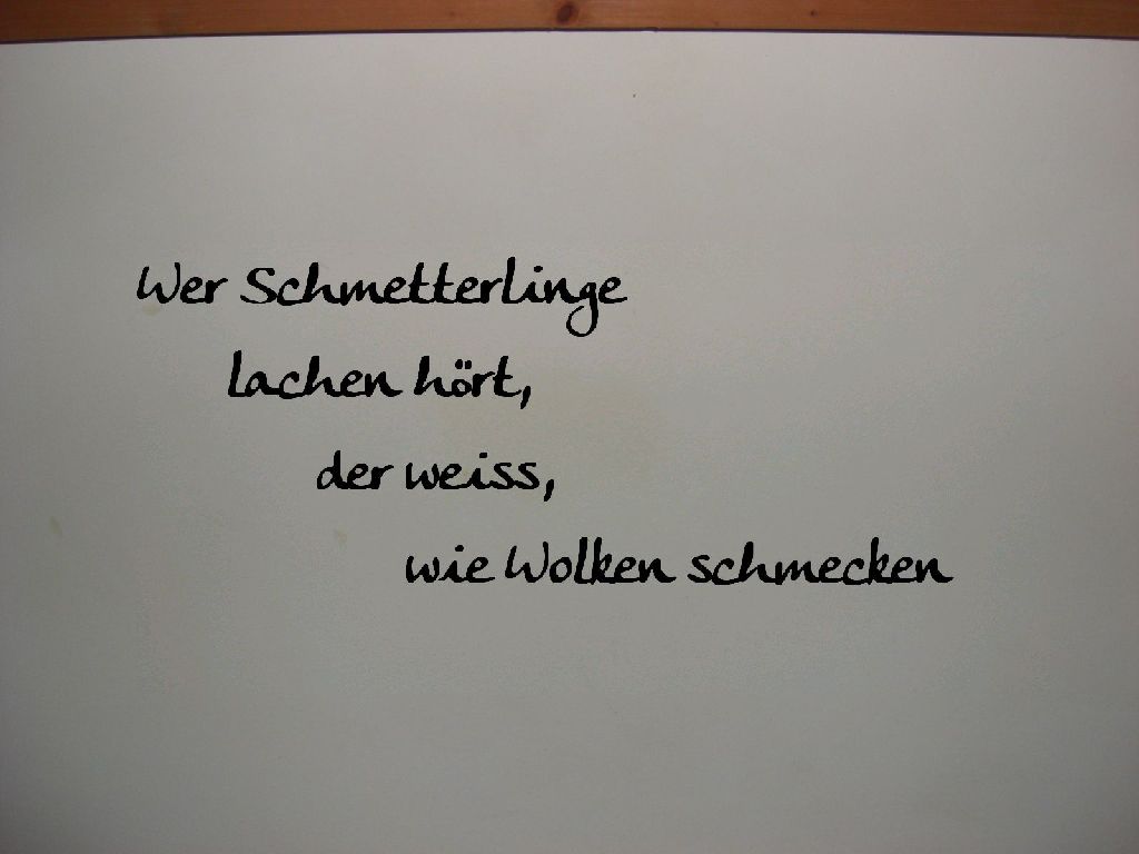 Wandspruch aus Holz